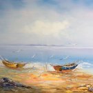 Simple modern Hand painted oil painting on canvas"Fishing boat"60x90CM(24"x36")Unframed-85