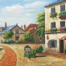 Hand painted oil painting on canvas"Sea view Villa"70x180CM(27.6"x70.9")Unframed-100