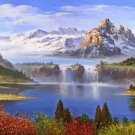 American style Hand painted oil painting on canvas"Creek"70x180CM(27.6"x70.9")Unframed-584