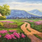 American style Hand painted oil painting on canvas"Creek"70x180CM(27.6"x70.9")Unframed-586