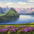 American style Hand painted oil painting on canvas"Creek"70x180CM(27.6"x70.9")Unframed-587