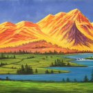 American style Hand painted oil painting on canvas"Creek"70x180CM(27.6"x70.9")Unframed-588 American style Hand painted oil painting on canvas"Creek"70x180CM(27.6"x70.9")Unframed-588