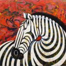 Hand painted oil painting on canvas"zebra"90x120CM(35.4"x47.2")Unframed-54