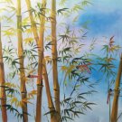Hand painted oil painting on canvas"Bamboo"50x60CM(19.7"x23.6")Unframed-110