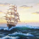 Hand painted oil painting on canvas"Adventure sailboat"70x180CM(27.6"x70.9")Unframed-87 Hand painted oil painting on canvas"Adventure sailboat"70x180CM(27.6"x70.9")Unframed-87