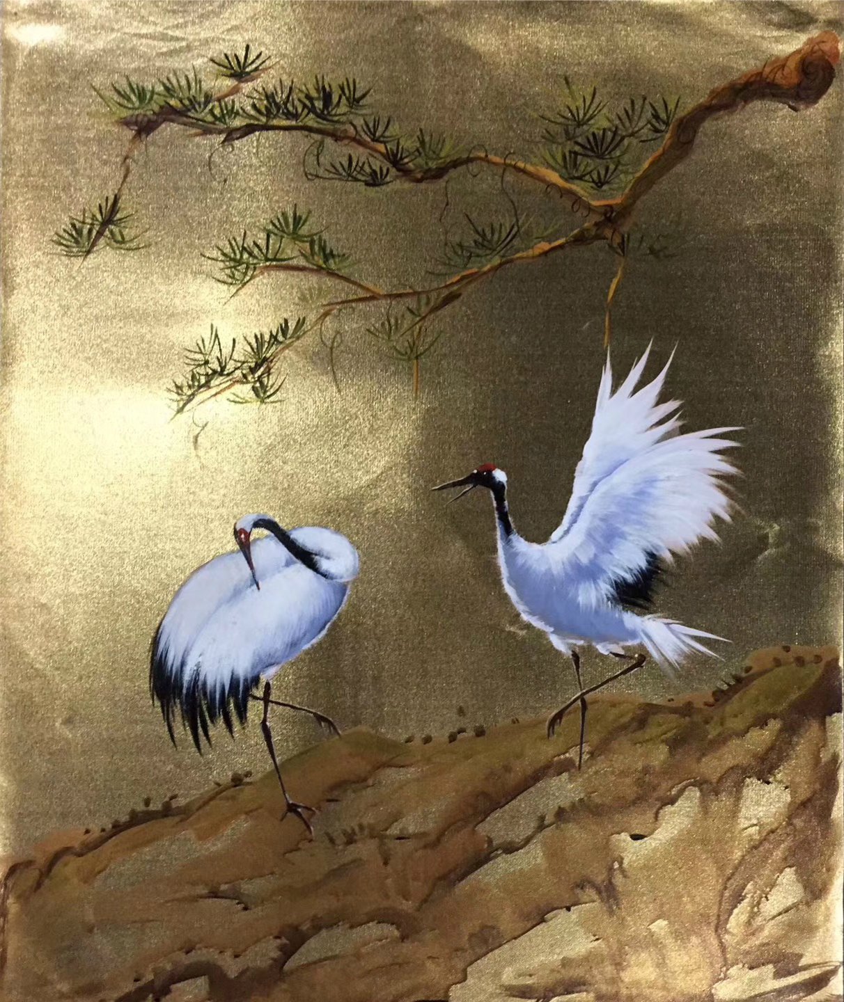 Chinese style Hand painted oil painting on canvas