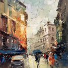 Hand painted oil painting on canvas"metropolis"50x60CM(19.7"x23.6")Unframed-121 Hand painted oil painting on canvas"metropolis"50x60CM(19.7"x23.6")Unframed-121