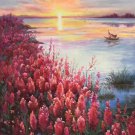 Hand painted oil painting on canvas"Creek"60x120CM(23.6"x47.2")Unframed-597 Hand painted oil painting on canvas"Creek"60x120CM(23.6"x47.2")Unframed-597