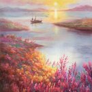 Hand painted oil painting on canvas"Creek"60x120CM(23.6"x47.2")Unframed-598 Hand painted oil painting on canvas"Creek"60x120CM(23.6"x47.2")Unframed-598