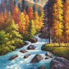Hand painted oil painting on canvas"Creek"80x160CM(33"x63")Unframed-599