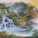 Hand painted oil painting on canvas"Creek"120x200CM(48"x80")Unframed-602