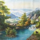 Hand painted oil painting on canvas"Creek"80x200CM(33"x79")Unframed-605