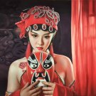 Chinese style Hand painted oil painting on canvas"Chinese beauty"90x120CM(36"x48")Unframed-55