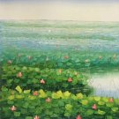 Hand painted oil painting on canvas"lake"50x60CM(19.7"x23.6")Unframed-132