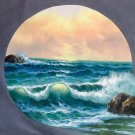Simple modern Hand painted oil painting on canvas"Waves"100x100CM(40"x40")Unframed-17