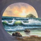 Simple modern Hand painted oil painting on canvas"Waves"100x100CM(40"x40")Unframed-18