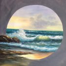 Simple modern Hand painted oil painting on canvas"Waves"100x100CM(40"x40")Unframed-20