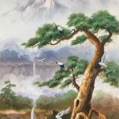Hand painted oil painting on canvas"pine and cranes"60x120CM(23.6"x47.2")Unframed-615 Hand painted oil painting on canvas"pine and cranes"60x120CM(23.6"x47.2")Unframed-615