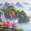 Hand painted oil painting on canvas"water from a mountain"60x120CM(23.6"x47.2")Unframed-618 Hand painted oil painting on canvas"water from a mountain"60x120CM(23.6"x47.2")Unframed-618