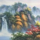 Hand painted oil painting on canvas"water from a mountain"60x120CM(23.6"x47.2")Unframed-620 Hand painted oil painting on canvas"water from a mountain"60x120CM(23.6"x47.2")Unframed-620