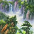 Hand painted oil painting on canvas"water from a mountain"60x120CM(23.6"x47.2")Unframed-622 Hand painted oil painting on canvas"water from a mountain"60x120CM(23.6"x47.2")Unframed-622