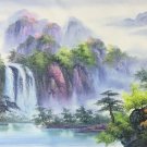 Hand painted oil painting on canvas"water from a mountain"60x120CM(23.6"x47.2")Unframed-625 Hand painted oil painting on canvas"water from a mountain"60x120CM(23.6"x47.2")Unframed-625