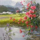 Hand painted oil painting on canvas"Image of the countryside"60x120CM(23.6"x47.2")Unframed-176 Hand painted oil painting on canvas"Image of the countryside"60x120CM(23.6"x47.2")Unframed-176