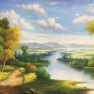 Hand painted oil painting on canvas"Creek"60x120CM(23.6"x47.2")Unframed-631 Hand painted oil painting on canvas"Creek"60x120CM(23.6"x47.2")Unframed-631