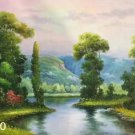 Hand painted oil painting on canvas"Creek"60x90CM(23.6"x35.4")Unframed-635