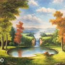Hand painted oil painting on canvas"Creek"60x90CM(23.6"x35.4")Unframed-638