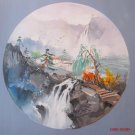 Hand painted oil painting on canvas"Creek"80x80CM(33"x33")Unframed-643