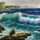 Simple modern Hand painted oil painting on canvas"Waves"80x160CM(33"x63")Unframed-23 Simple modern Hand painted oil painting on canvas"Waves"80x160CM(33"x63")Unframed-23