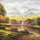 Hand painted oil painting on canvas"Creek"60x120CM(23.6"x47.2")Unframed-659