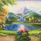 Hand painted oil painting on canvas"Creek"60x120CM(23.6"x47.2")Unframed-663 Hand painted oil painting on canvas"Creek"60x120CM(23.6"x47.2")Unframed-663
