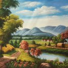 Hand painted oil painting on canvas"Creek"60x120CM(23.6"x47.2")Unframed-675