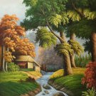 Hand painted oil painting on canvas"Creek"60x120CM(23.6"x47.2")Unframed-676 Hand painted oil painting on canvas"Creek"60x120CM(23.6"x47.2")Unframed-676
