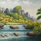 American style Hand painted oil painting on canvas"Creek"70x180CM(27.6"x70.9")Unframed-677
