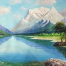 American style Hand painted oil painting on canvas"Creek"70x180CM(27.6"x70.9")Unframed-685