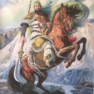 Chinese style Hand painted oil painting on canvas"The duke guan"90x120CM(36"x48")Unframed-60