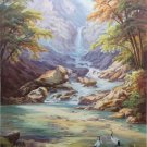 Hand painted oil painting on canvas"Creek"75x100CM(30"x40")Unframed-689