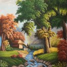 Hand painted oil painting on canvas"Creek"60x90CM(23.6"x35.4")Unframed-690 Hand painted oil painting on canvas"Creek"60x90CM(23.6"x35.4")Unframed-690