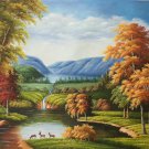 Hand painted oil painting on canvas"Creek"60x90CM(23.6"x35.4")Unframed-691