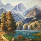 Hand painted oil painting on canvas"Creek"60x90CM(23.6"x35.4")Unframed-693 Hand painted oil painting on canvas"Creek"60x90CM(23.6"x35.4")Unframed-693