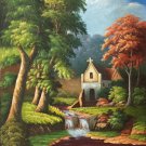 Hand painted oil painting on canvas"Creek"60x90CM(23.6"x35.4")Unframed-692