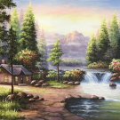 Hand painted oil painting on canvas"Creek"60x90CM(23.6"x35.4")Unframed-700