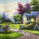 Hand painted oil painting on canvas"Creek"60x90CM(23.6"x35.4")Unframed-701