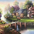 Hand painted oil painting on canvas"Creek"60x90CM(23.6"x35.4")Unframed-702