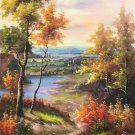 Hand painted oil painting on canvas"Creek"80x160CM(33"x63")Unframed-703