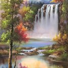 Hand painted oil painting on canvas"Creek"80x160CM(33"x63")Unframed-704