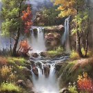 Hand painted oil painting on canvas"Creek"80x160CM(33"x63")Unframed-705